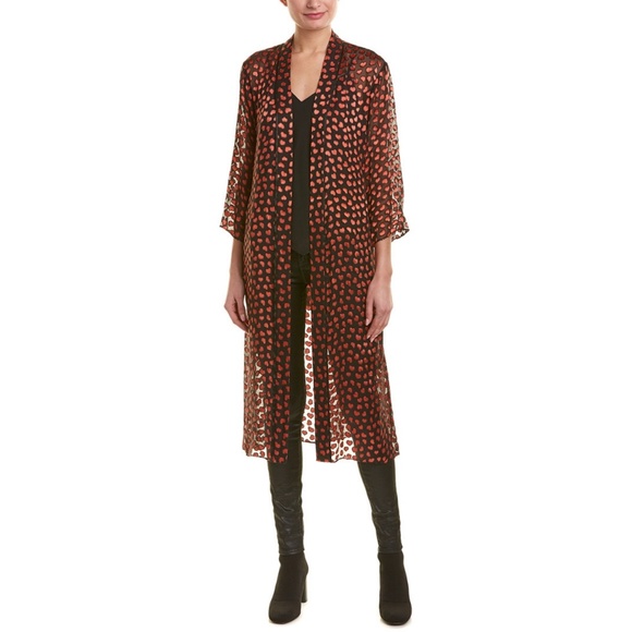 Alice + Olivia Other - Alice + Olivia Maylin Hearts Silk Kimono Robe Xs/S